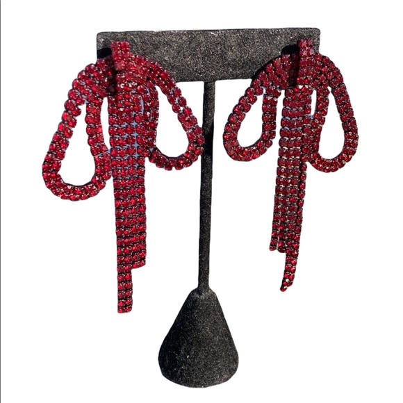 ⚜️Red Christmas Bow Earrings! NWOT! - Picture 3 of 4